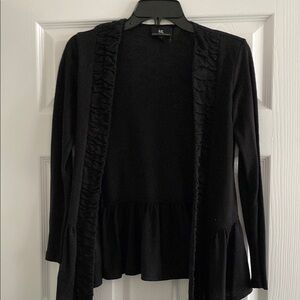 Women's Black Ruffle Sweater XS